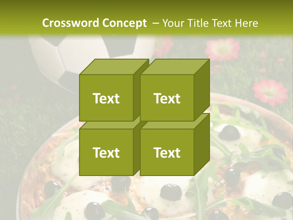 Grass Mozzarella Ruccola PowerPoint Template