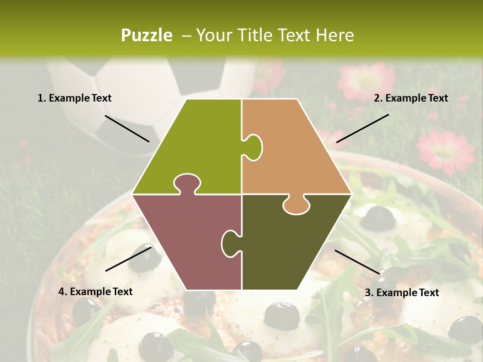 Grass Mozzarella Ruccola PowerPoint Template