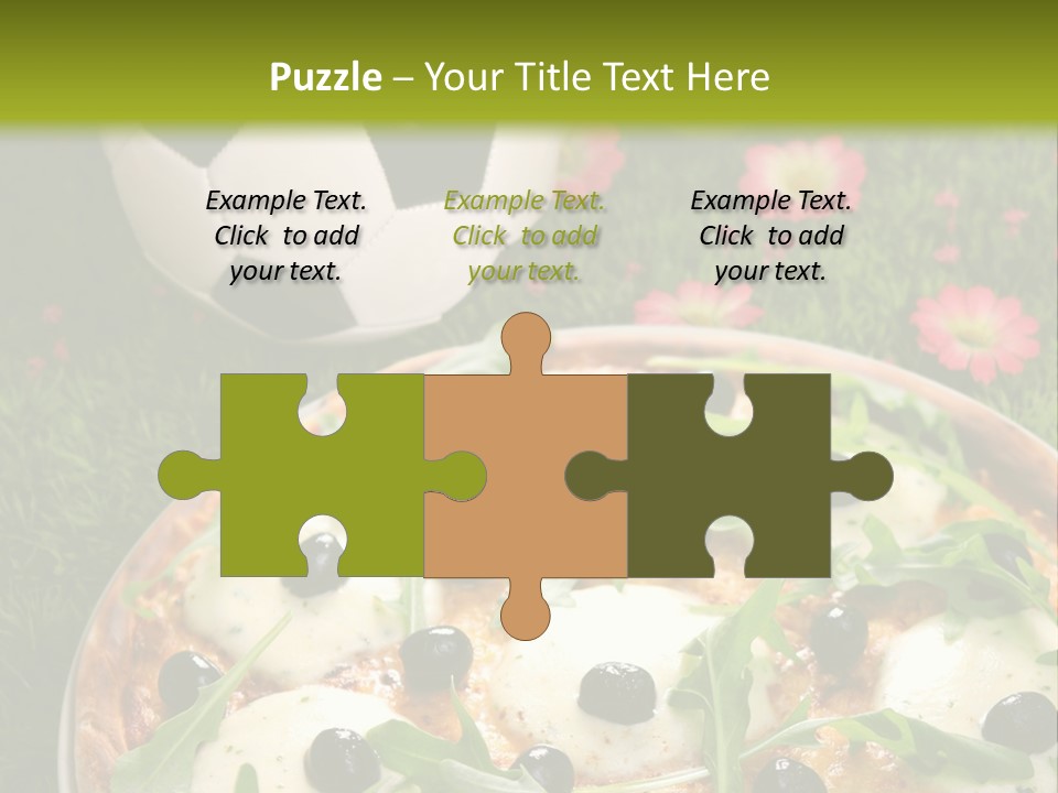 Grass Mozzarella Ruccola PowerPoint Template