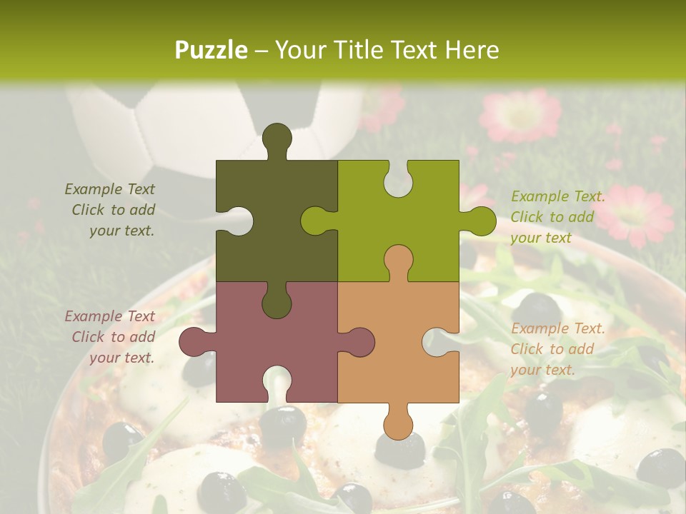 Grass Mozzarella Ruccola PowerPoint Template