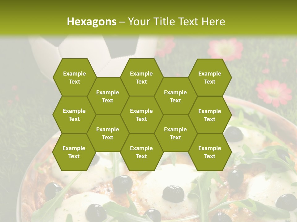 Grass Mozzarella Ruccola PowerPoint Template