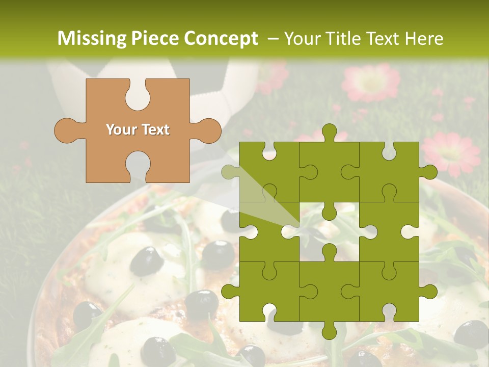 Grass Mozzarella Ruccola PowerPoint Template