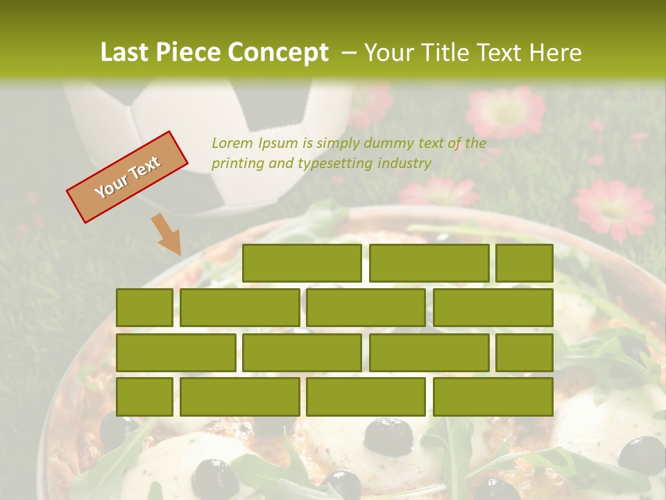 Grass Mozzarella Ruccola PowerPoint Template