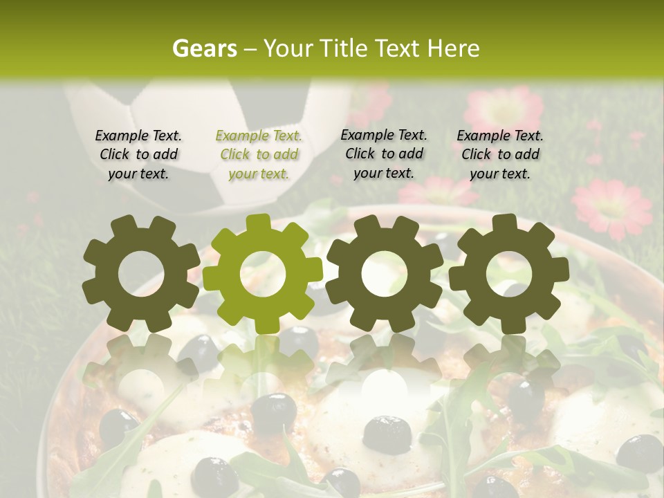 Grass Mozzarella Ruccola PowerPoint Template