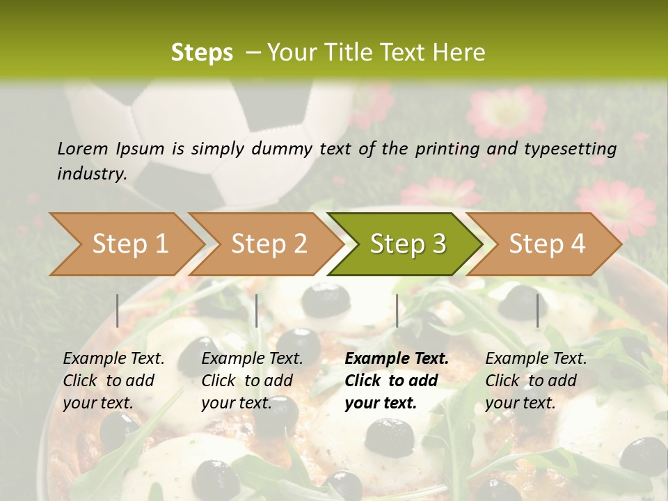 Grass Mozzarella Ruccola PowerPoint Template