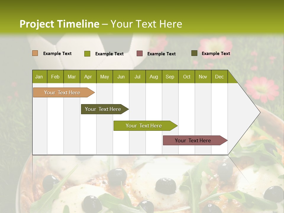 Grass Mozzarella Ruccola PowerPoint Template