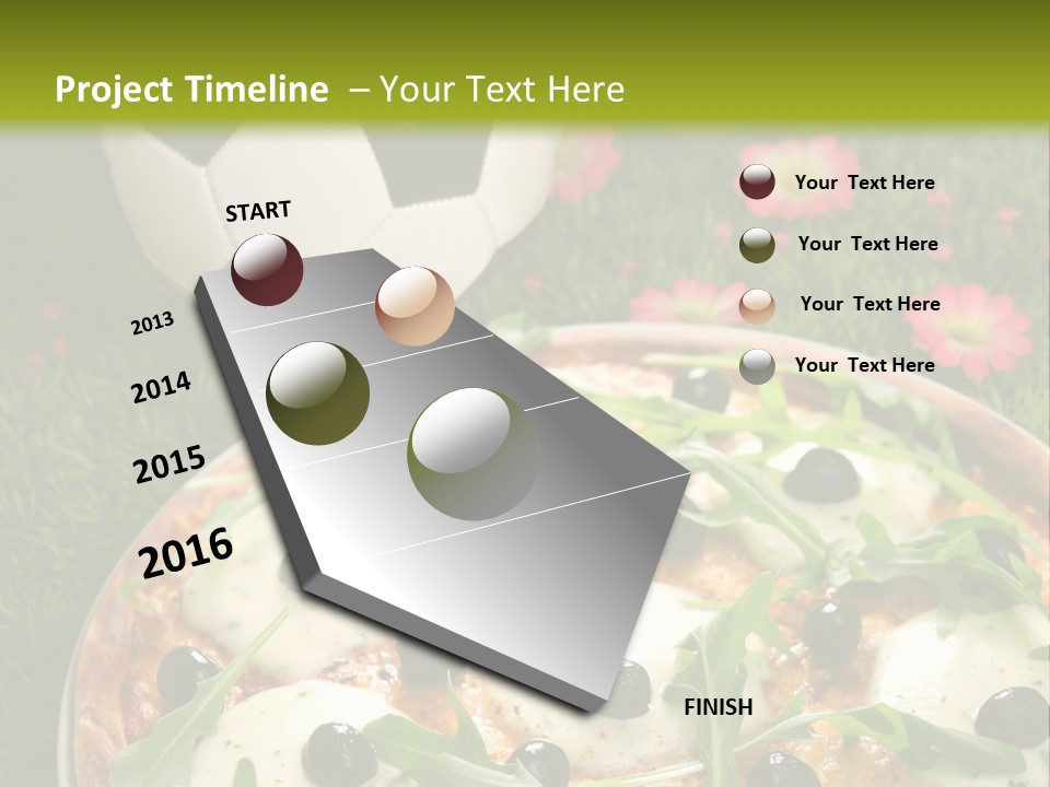 Grass Mozzarella Ruccola PowerPoint Template