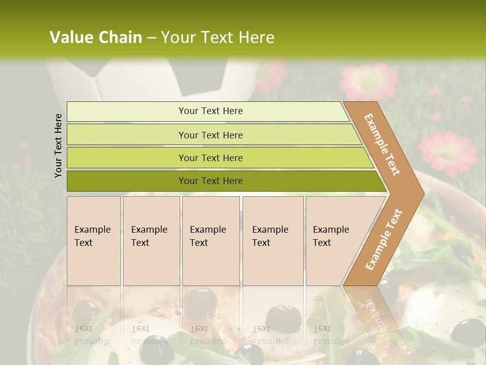 Grass Mozzarella Ruccola PowerPoint Template