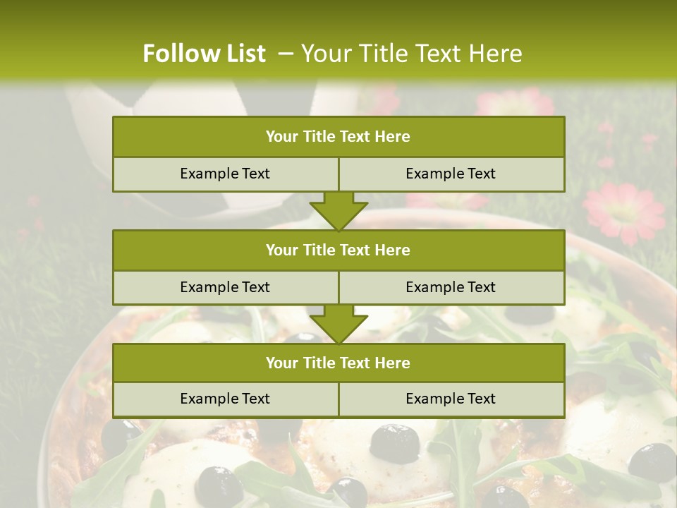 Grass Mozzarella Ruccola PowerPoint Template