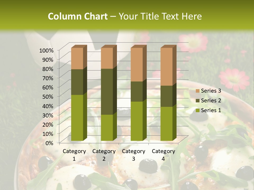 Grass Mozzarella Ruccola PowerPoint Template