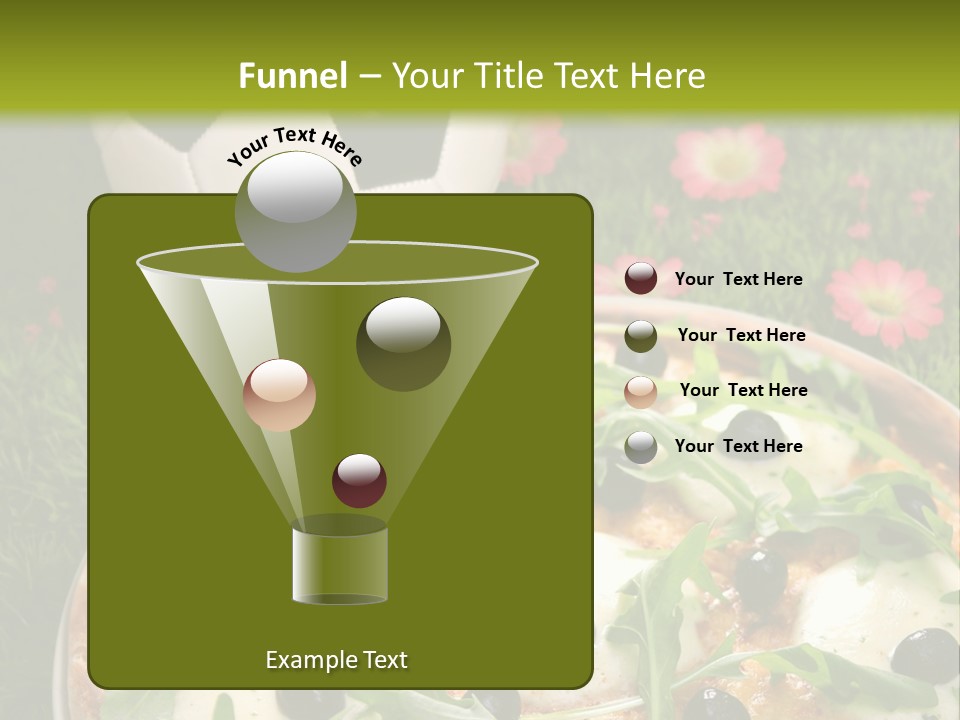 Grass Mozzarella Ruccola PowerPoint Template