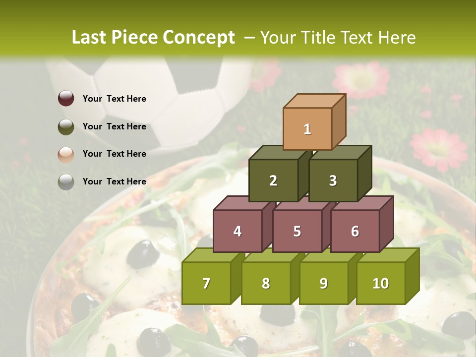 Grass Mozzarella Ruccola PowerPoint Template