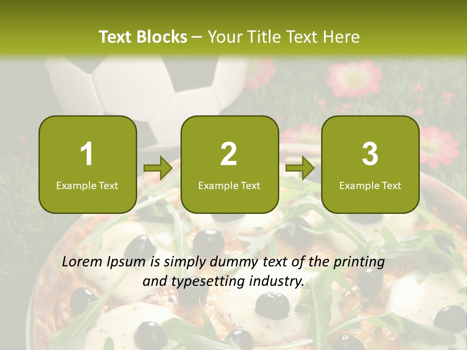 Grass Mozzarella Ruccola PowerPoint Template