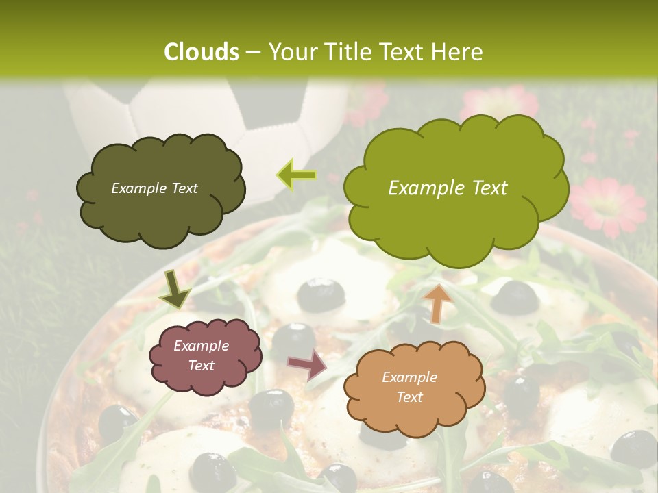 Grass Mozzarella Ruccola PowerPoint Template