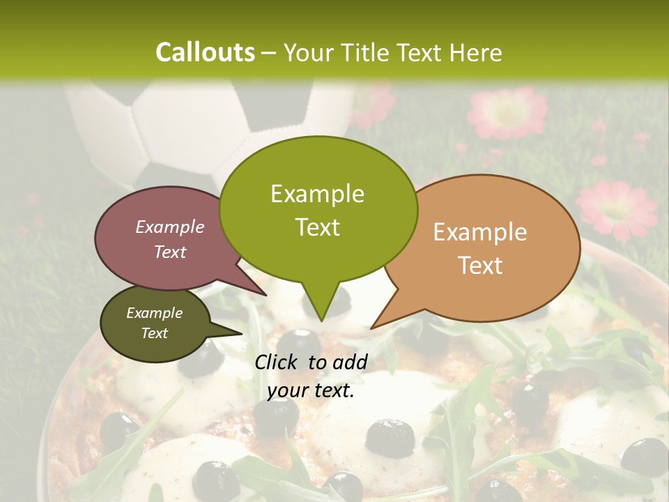 Grass Mozzarella Ruccola PowerPoint Template