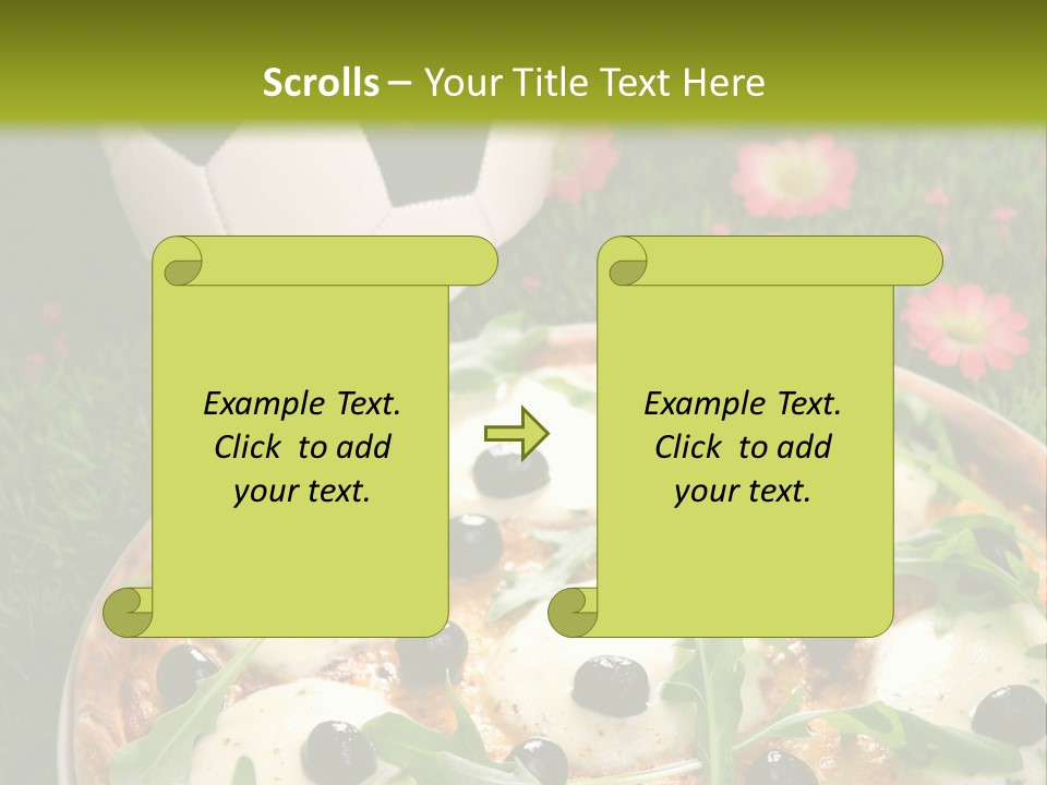 Grass Mozzarella Ruccola PowerPoint Template