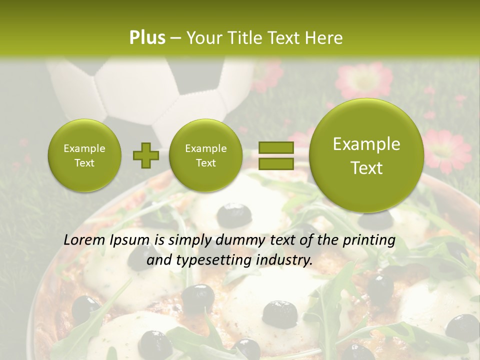 Grass Mozzarella Ruccola PowerPoint Template