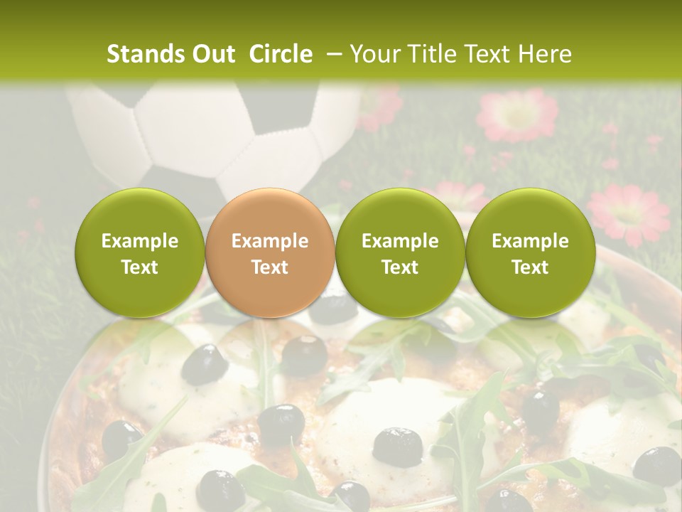 Grass Mozzarella Ruccola PowerPoint Template