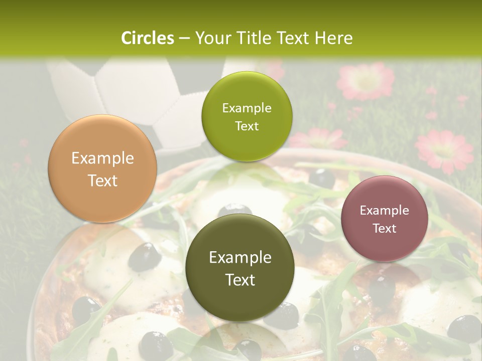 Grass Mozzarella Ruccola PowerPoint Template