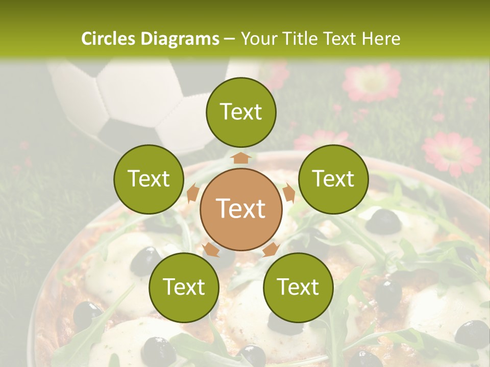 Grass Mozzarella Ruccola PowerPoint Template