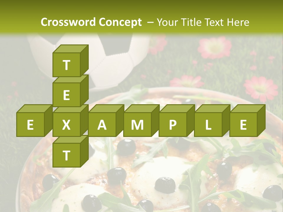 Grass Mozzarella Ruccola PowerPoint Template