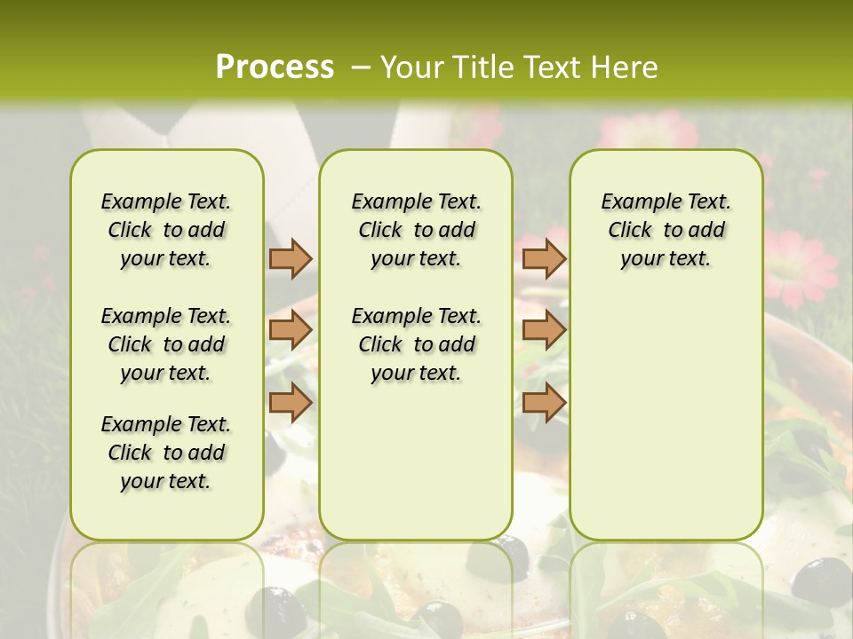 Grass Mozzarella Ruccola PowerPoint Template