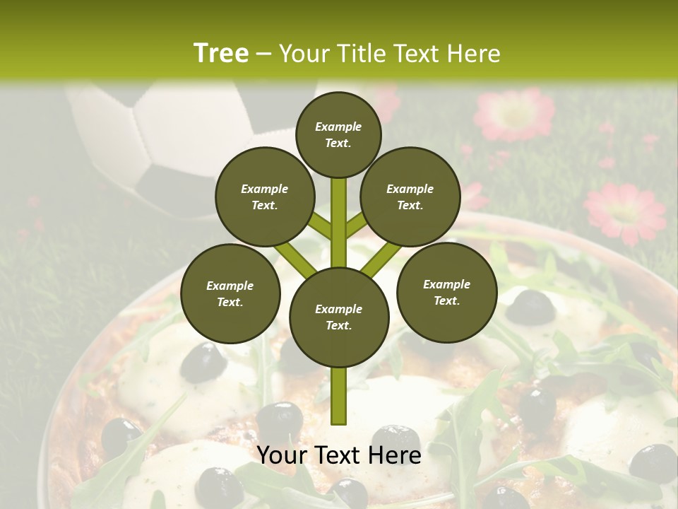 Grass Mozzarella Ruccola PowerPoint Template