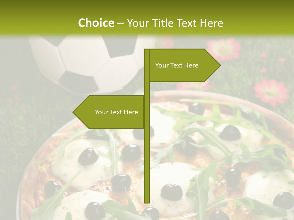 Grass Mozzarella Ruccola PowerPoint Template