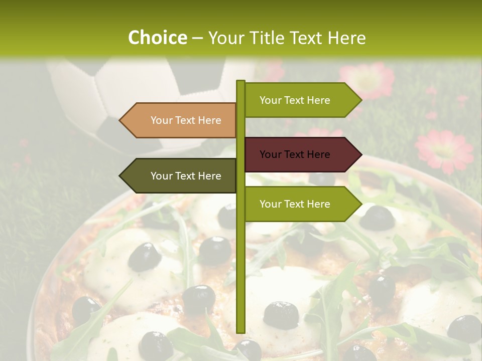 Grass Mozzarella Ruccola PowerPoint Template