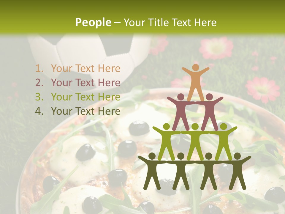 Grass Mozzarella Ruccola PowerPoint Template