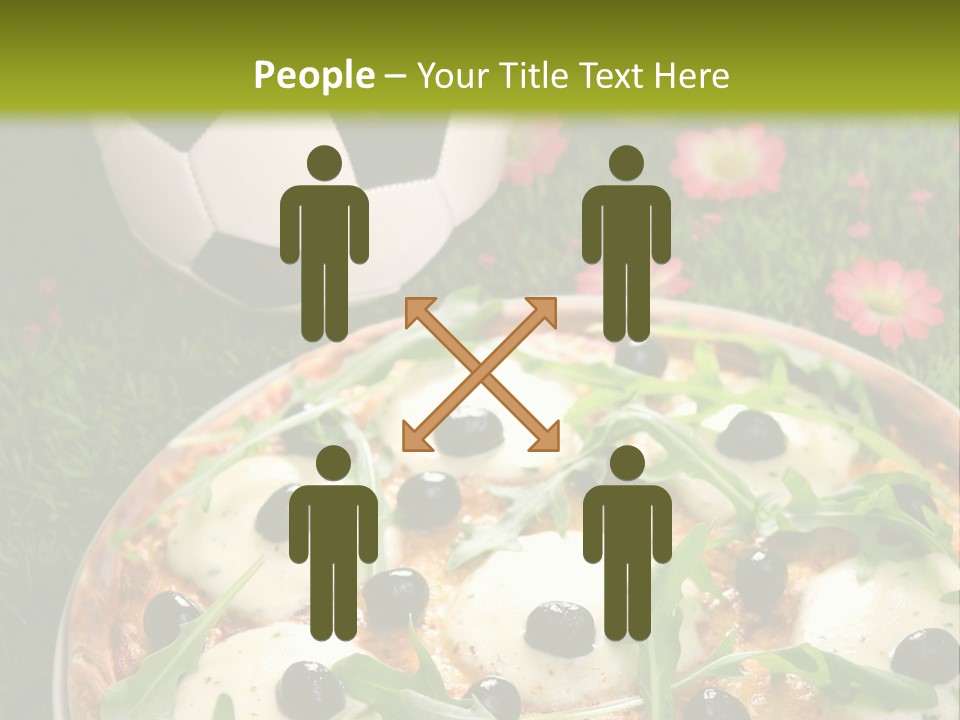 Grass Mozzarella Ruccola PowerPoint Template