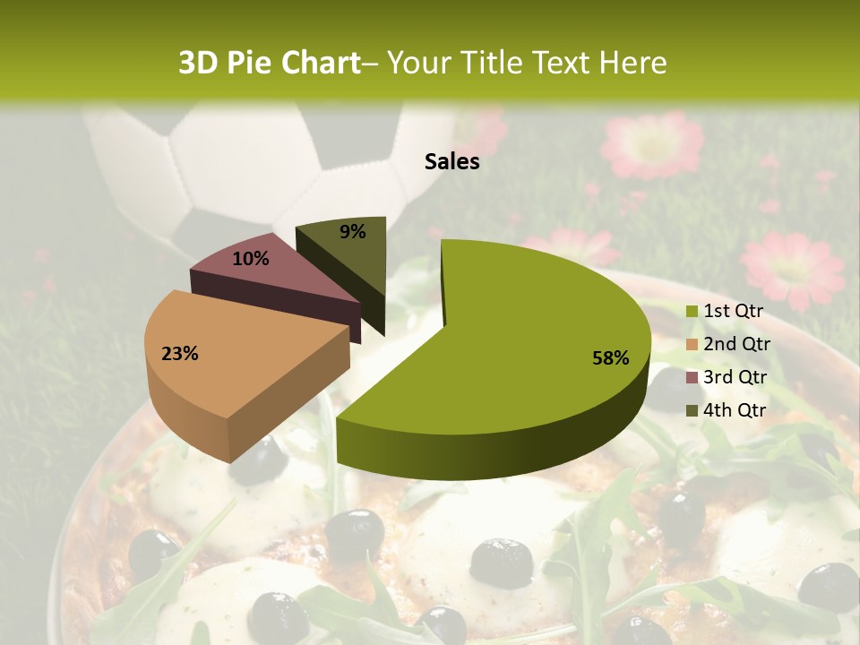 Grass Mozzarella Ruccola PowerPoint Template