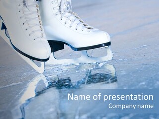 Skate Background Blue PowerPoint Template