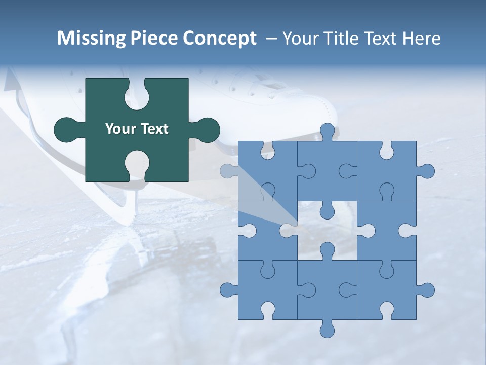 Skate Background Blue PowerPoint Template