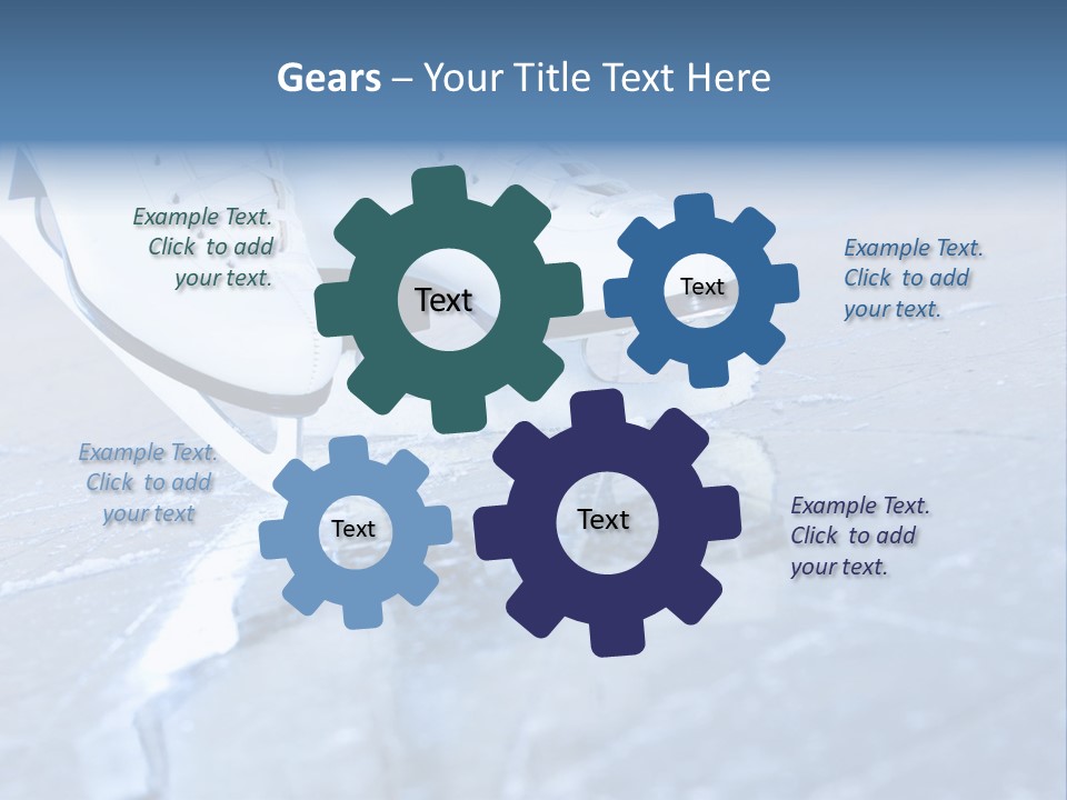 Skate Background Blue PowerPoint Template