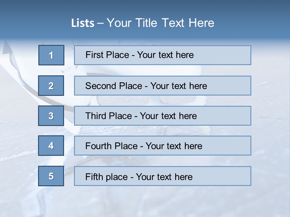 Skate Background Blue PowerPoint Template