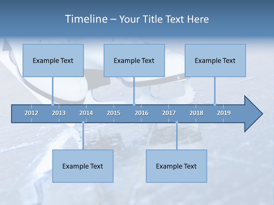 Skate Background Blue PowerPoint Template