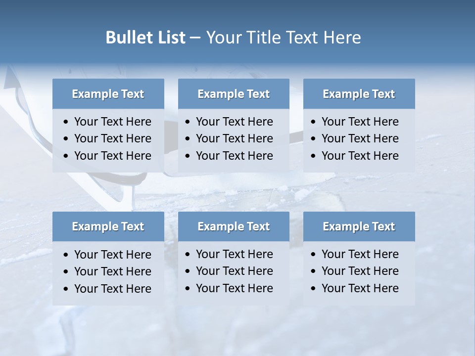 Skate Background Blue PowerPoint Template