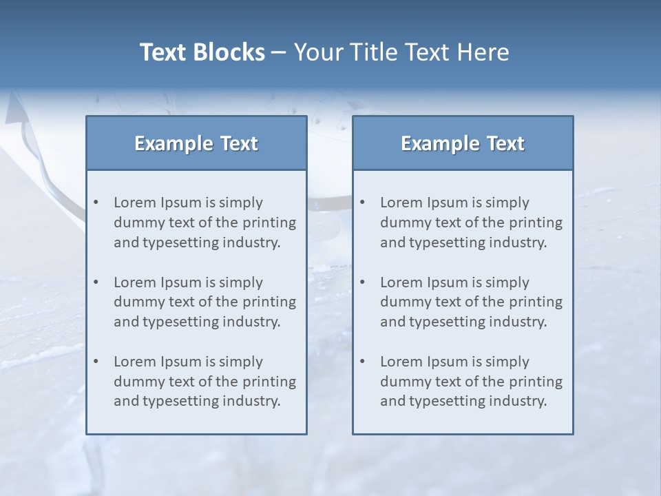 Skate Background Blue PowerPoint Template