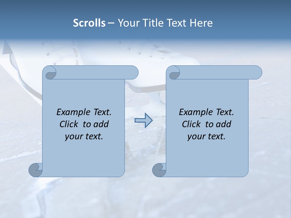 Skate Background Blue PowerPoint Template