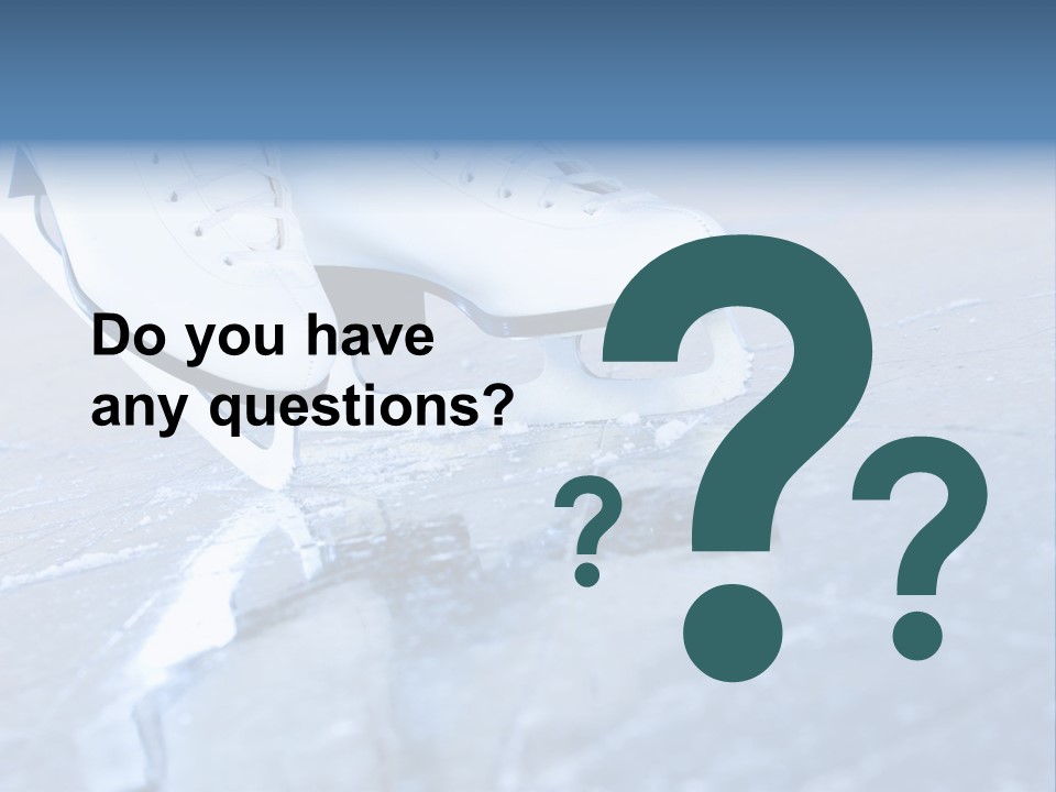 Skate Background Blue PowerPoint Template