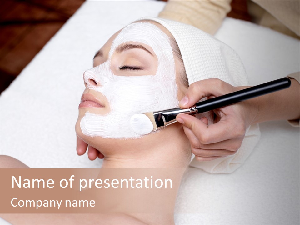 Applying Treatment Woman PowerPoint Template