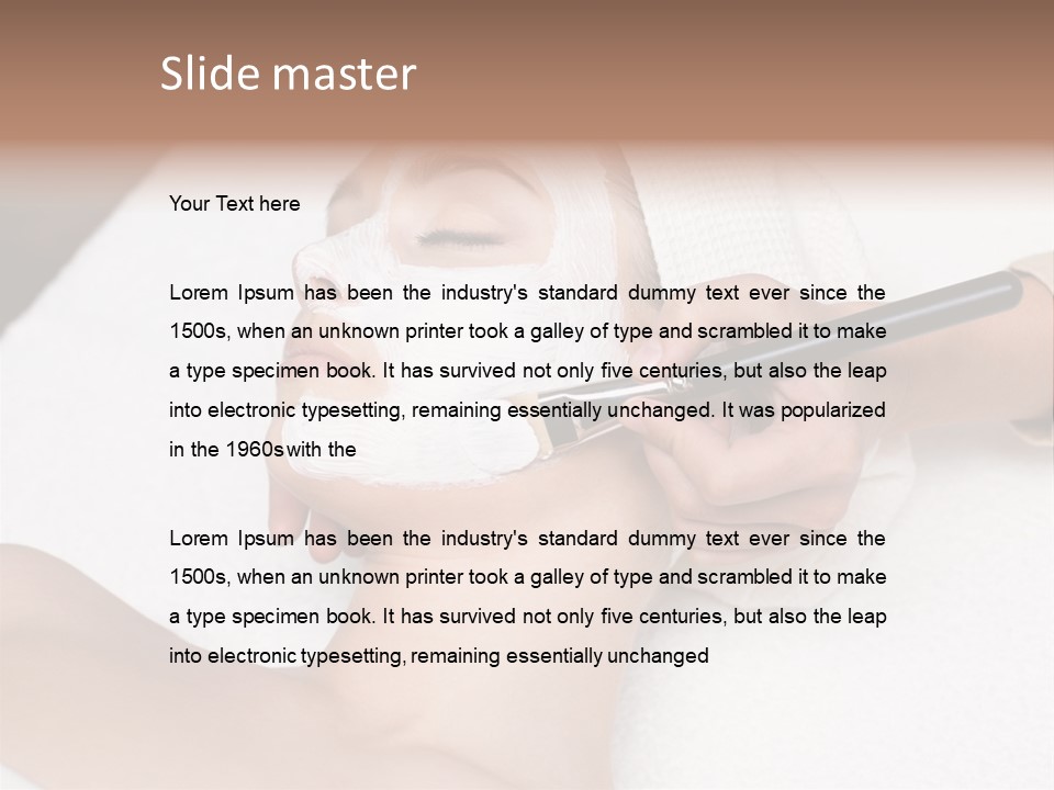 Applying Treatment Woman PowerPoint Template