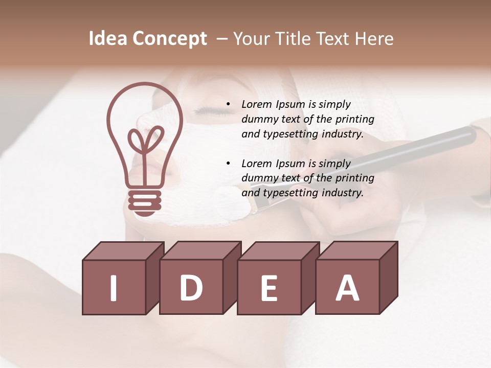 Applying Treatment Woman PowerPoint Template