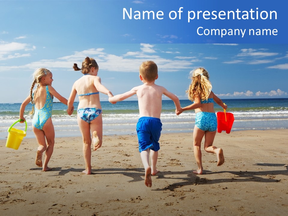 Enjoying Back To Camera Boy PowerPoint Template