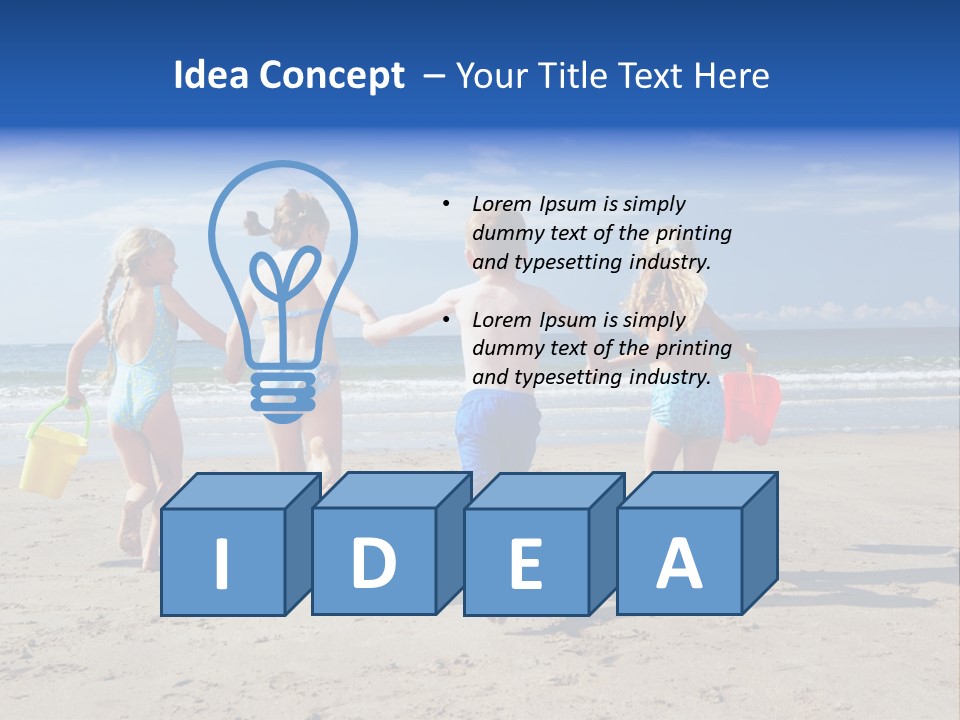 Enjoying Back To Camera Boy PowerPoint Template