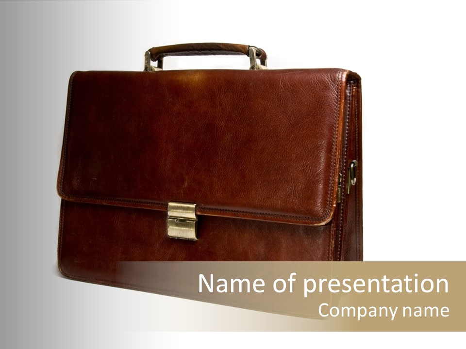 Packing Briefcase Antique PowerPoint Template