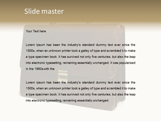 Packing Briefcase Antique PowerPoint Template