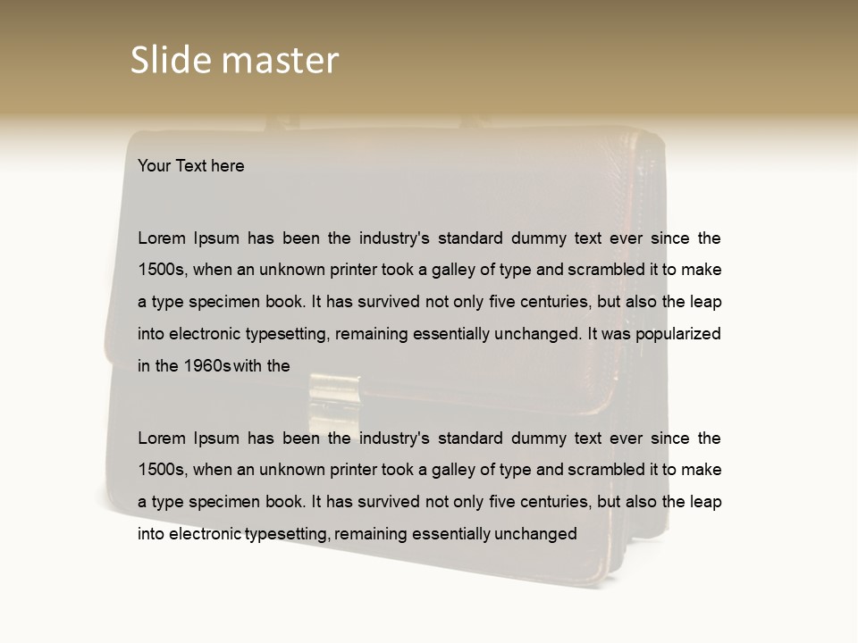 Packing Briefcase Antique PowerPoint Template