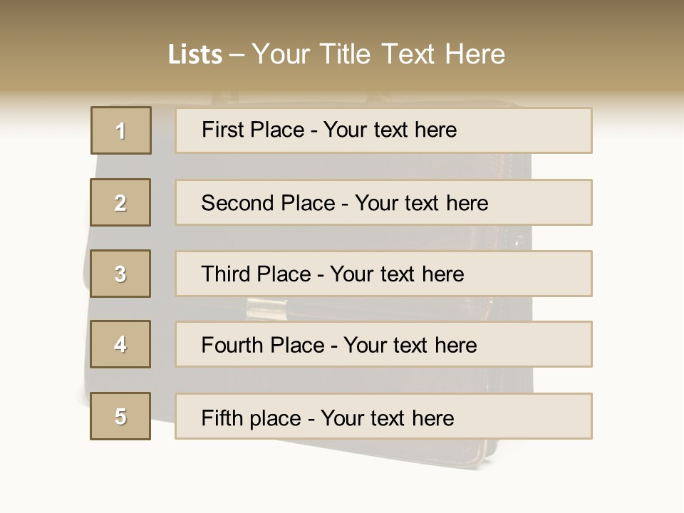 Packing Briefcase Antique PowerPoint Template